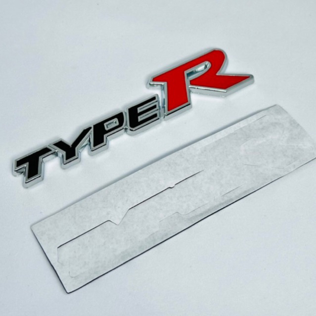 Emblem Mobil Logo Tulisan TYPE R 15cm-Metal