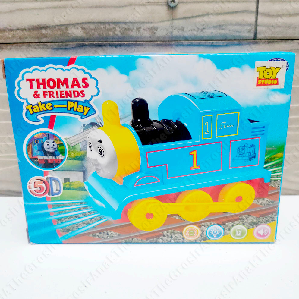 TOMASE &amp; FRIENDS TAKE PLAY 5D KERETA API Thonas Thonase Thomase Baterai LAMPU LED NYALA JALAN MUSIK