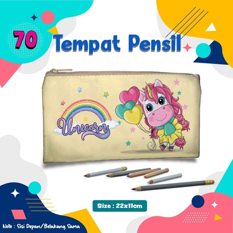 

Tempat Pensil 70 Unicorn / Kotak Pensil / Pouch / Wadah Pensil/ Kotak Souvenir/ Pouch Serbaguna/ Pouch Custom