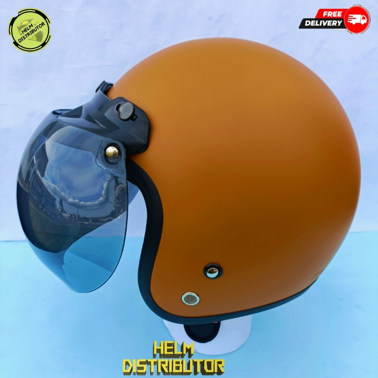 HELM BOGO DEWASA POLOS PREMIUM KACA CEMBUNG UNTUK PRIA DAN WANITA DEWASA COD