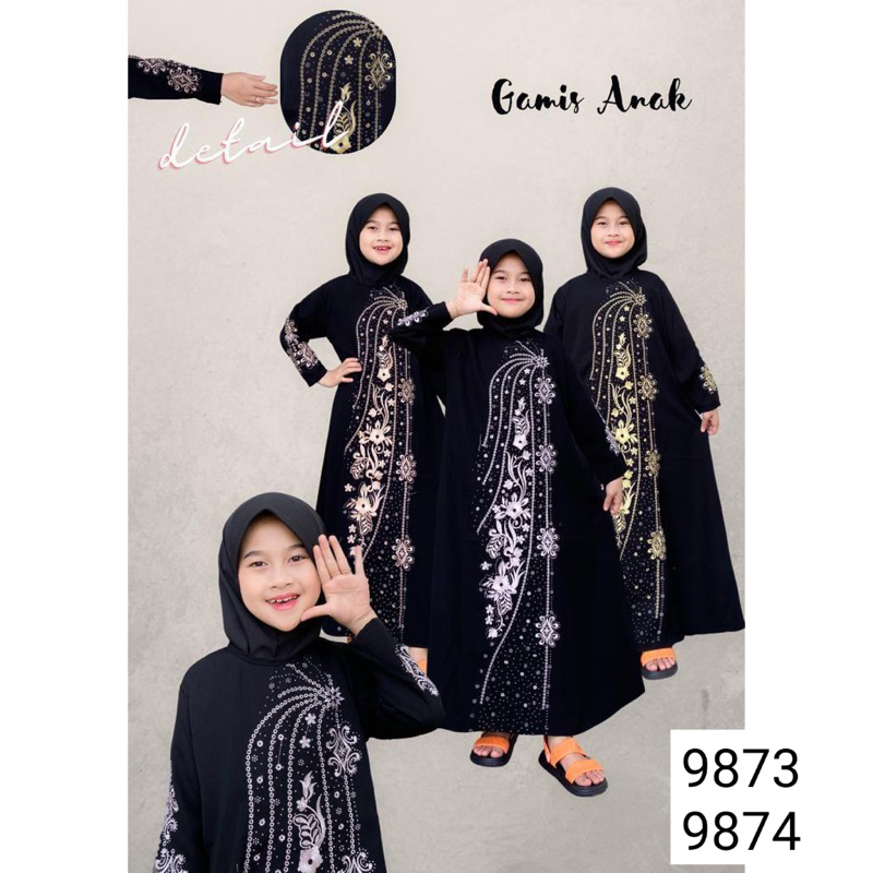 gamis anak abaya series /gamis anak tanggung /gamis hitam anak