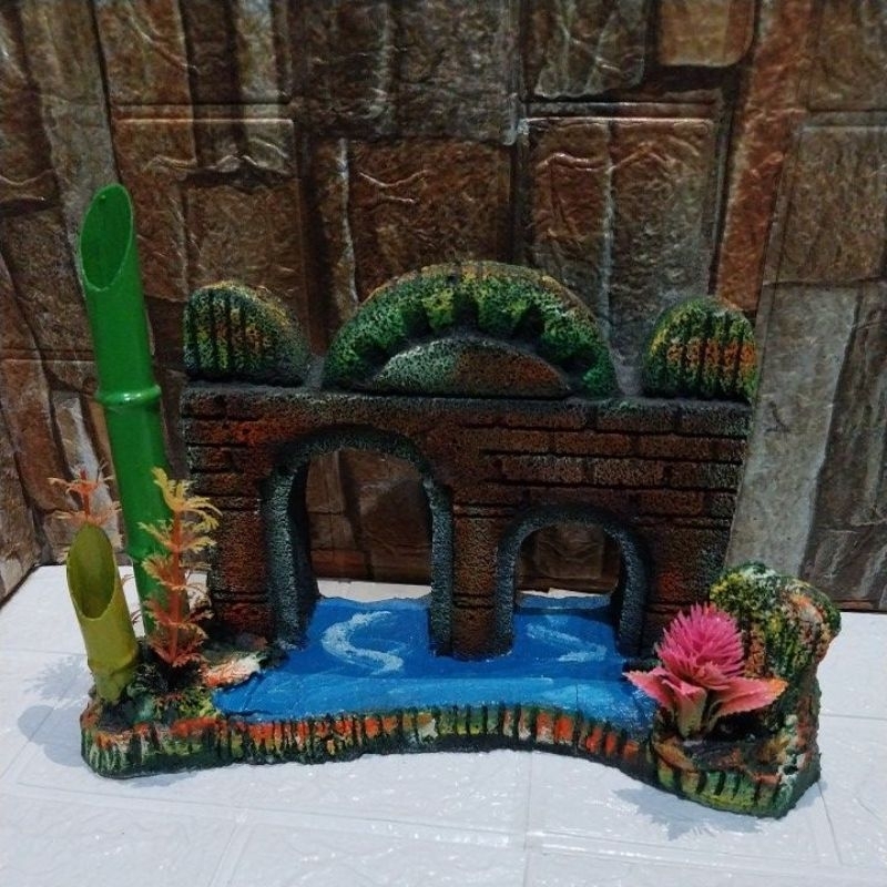 Hiasan aquarium kastil