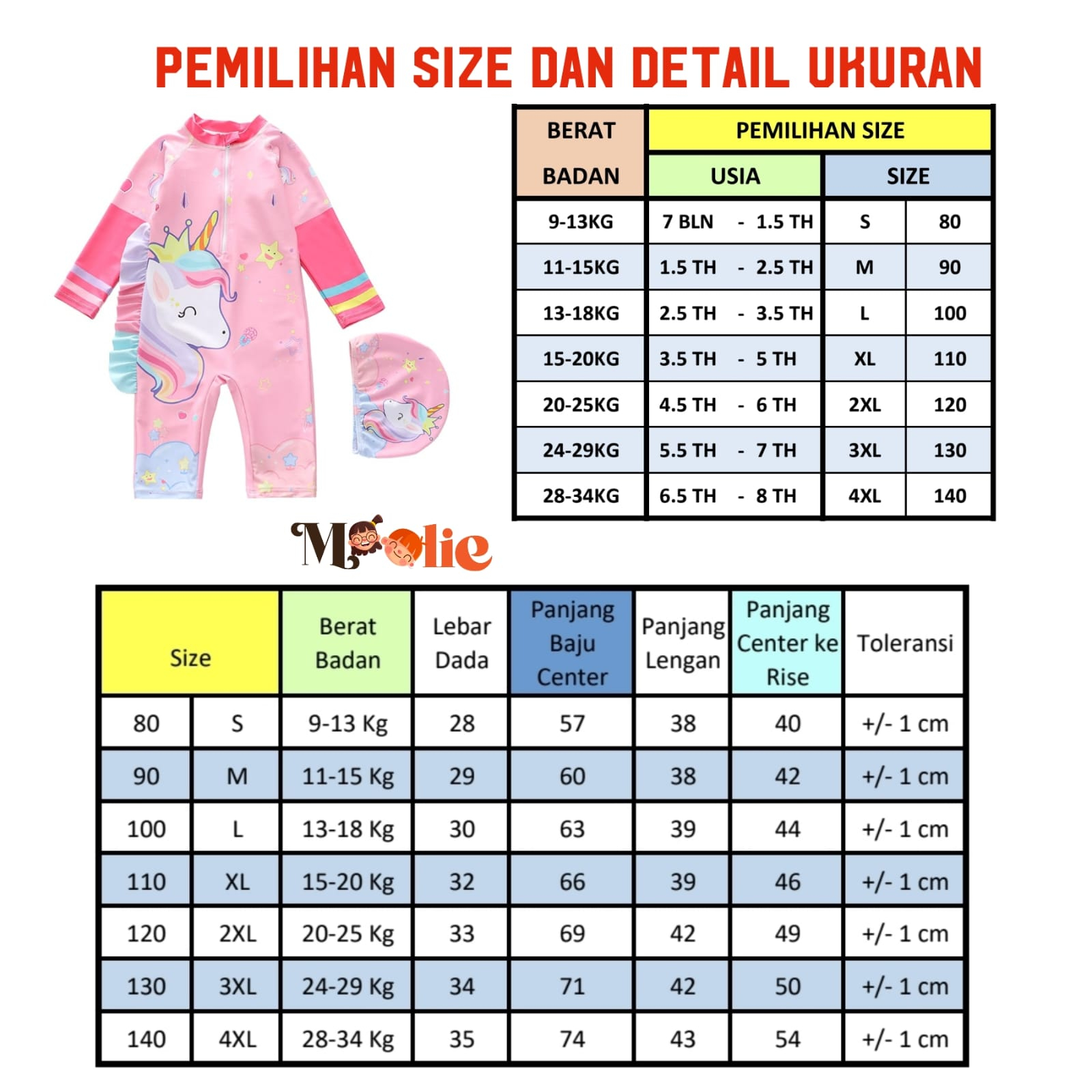 Moolie Baju Renang Anak Laki Laki/ Baju Renang Anak