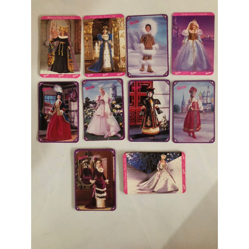 [PRELOVED/THRIFTED] kartu mainan bekas masa kecil anak anak gambar BARBIE (random)