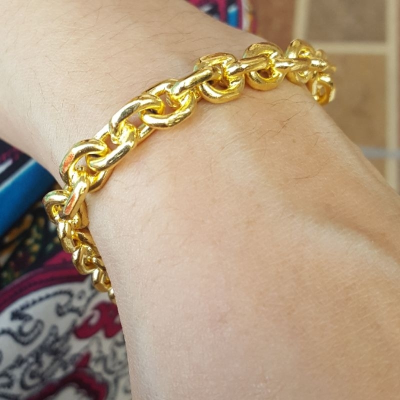 Gelang Rantai Medan Jumbo Lapis Emas 24k