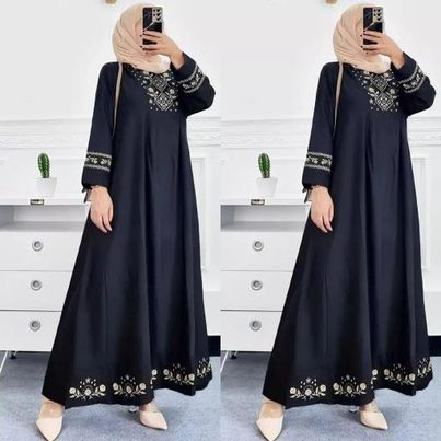 Aina dress kondangan gamis bordir terbaru gaun kondangan muslim