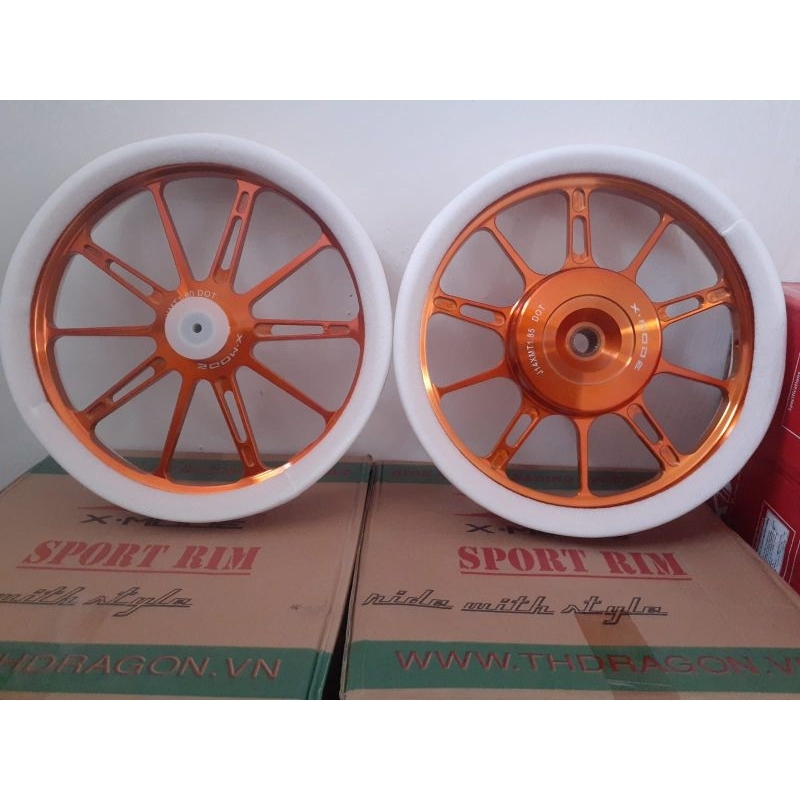 Velg Xmode Palang 10 Honda Vario 125/150 Pcx 150 CBU/Lokal Warna Orange dan Hitam