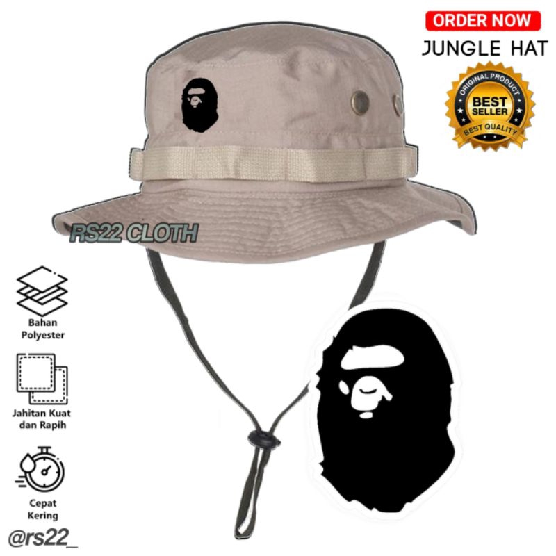 Topi Rimba Casual/Topi Gunung Outdoor Adventure/Topi Hiking Pria Wanita Premium/BAPE A BATHING APE