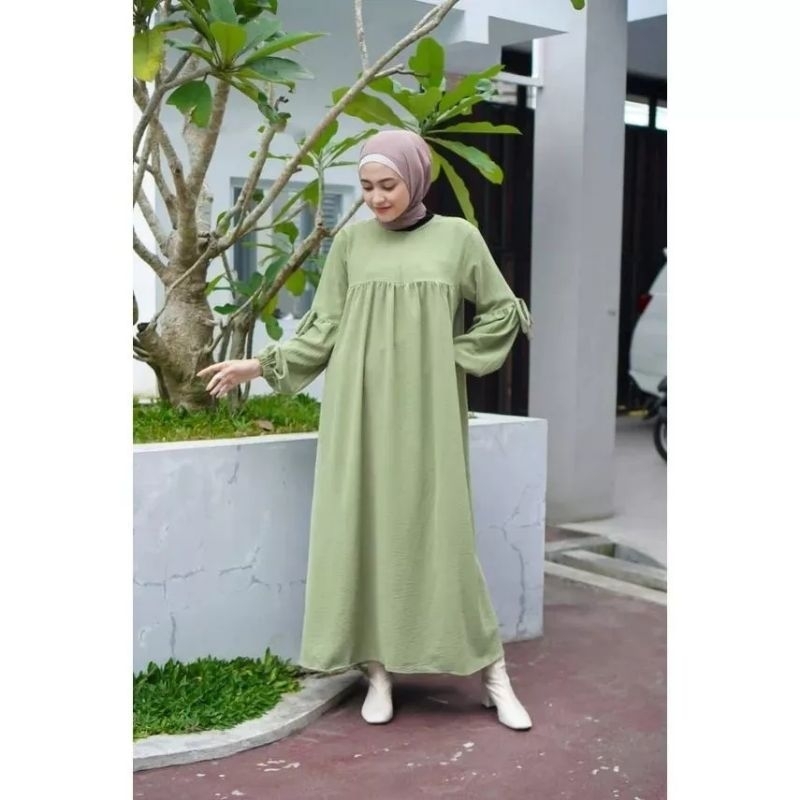 ALLENA DRESS || GAMIS BUSUI CRINGKEL AIRFLOW