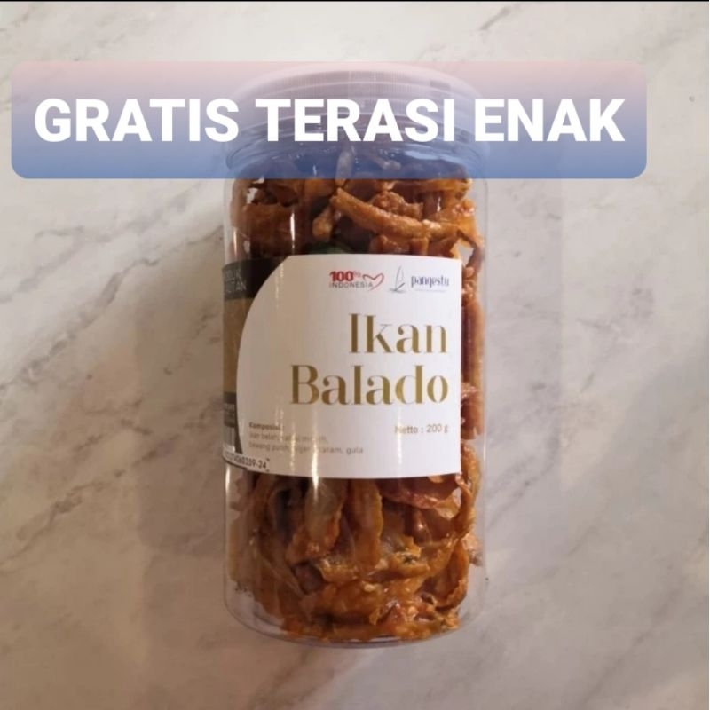 

Teri Belah Balado Toples Kecil 200gram ENAK GRATIS terasi khas Cirebon