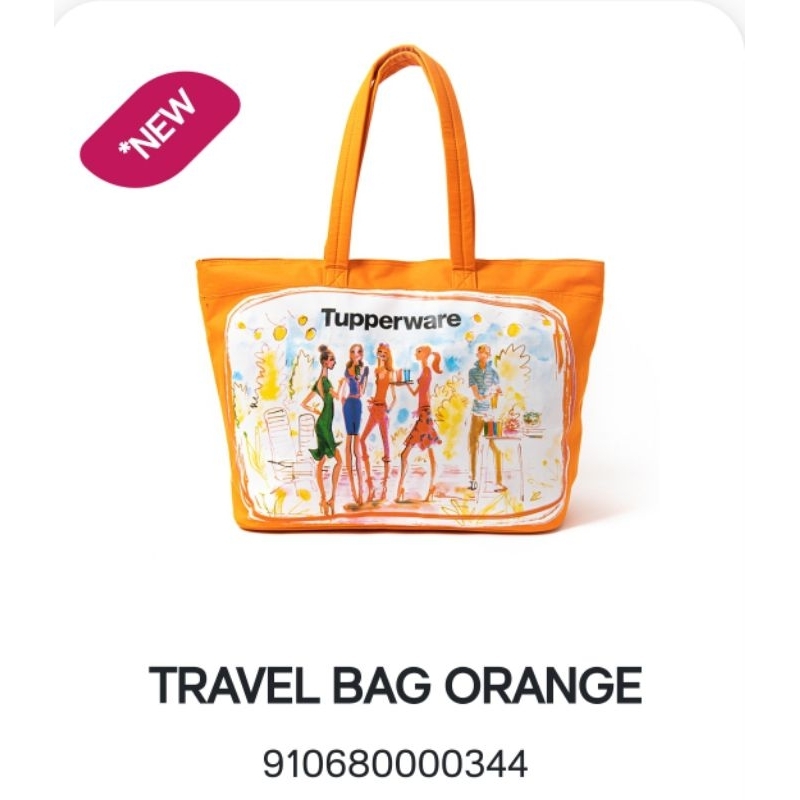 TUPPERWARE TRAVEL BAG ORANGE / TAS OREN TUPPER 1PC