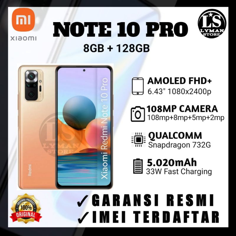 XIAOMI NOTE 10 PRO 8/128GB GARANSI RESMI