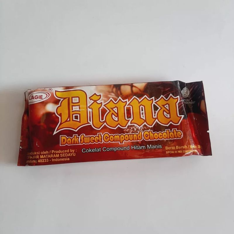 

coklat batang dark Diana Lagie 250gr,Lagie Diana dark sweet compound chocholate 250gr