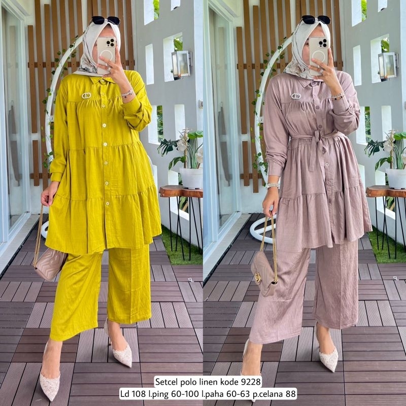 setcel polo linen kode 9228 by alvaro collection polos umpak busui friendly free tali