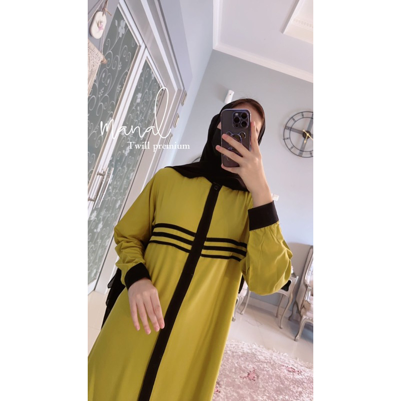 Daster Arab Fairuz MANAL Maxi Dress Gamis Twill Premium Ori