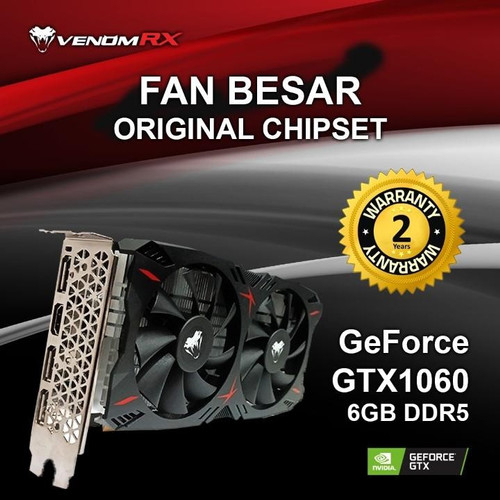 VenomRX GeForce GTX 1060 DUAL FAN 6GB DDR5 VGA Venom RX GTX1060