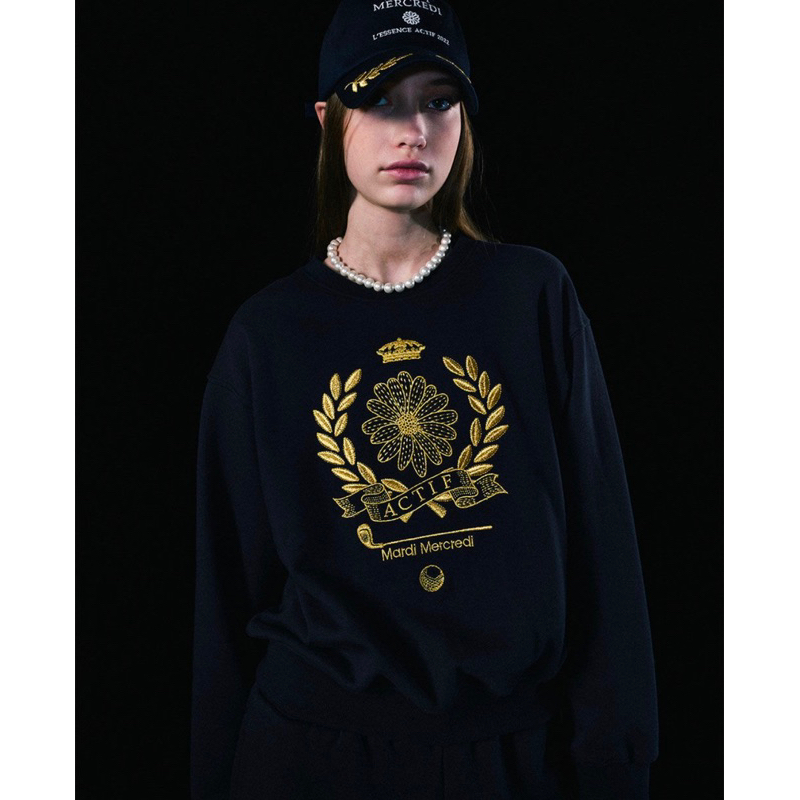 MARDI MERCREDI Actif - Sweatshirt Metallic Nouveau Emblem