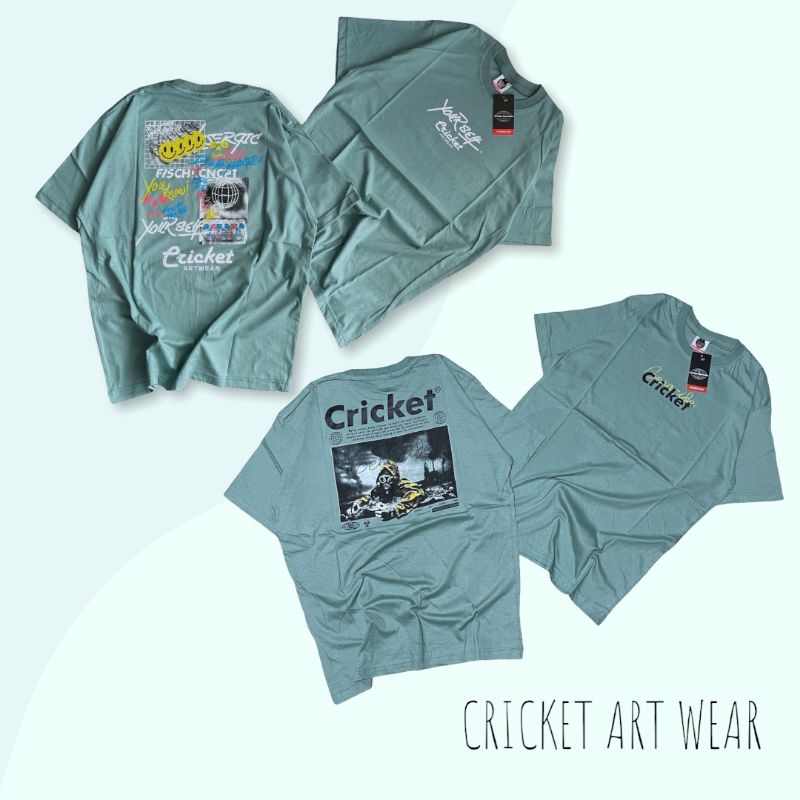 [REALPICT] MINT | FREE STIKER | KAOS DISTRO CRICKET ART WEAR ORIGINAL BRAND| KAOS DEWASA | KAOS UNIS