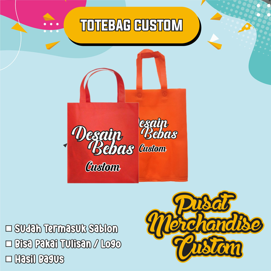 

Tas Spunbond 1 sisi / 2 sisi / Goodiebag 20x25x9 Sablon Tas Spunbond murah Tas souvenir Custom Termurah