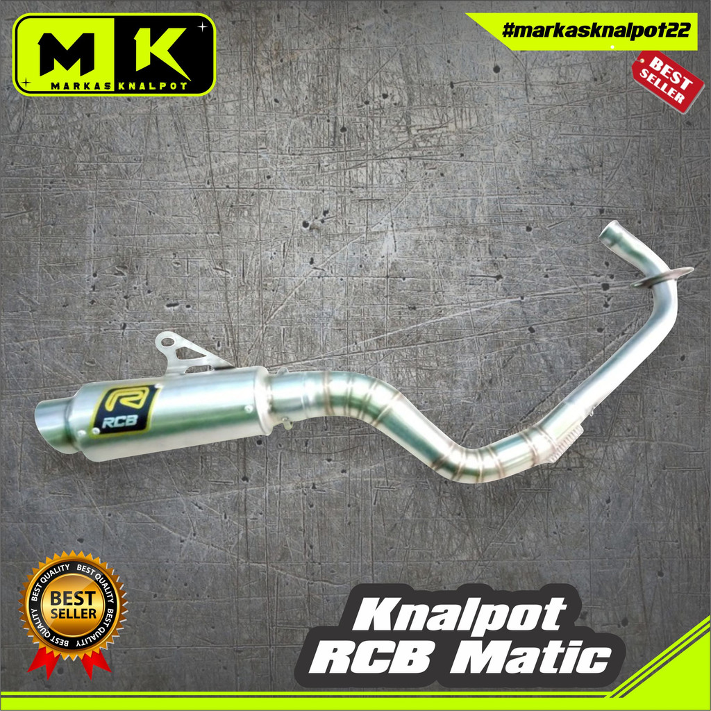 KNALPOT RACING RCB YAMAHA N MAX AEROX PCX DLL.KNALPOT RCB MATIC -KNALPOT BERKUALITAS