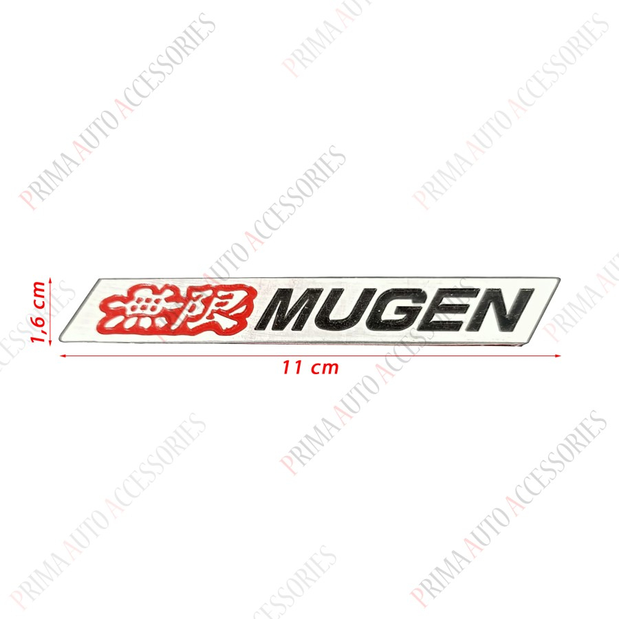 Emblem 3D Aluminium Mugen 11 cm untuk bagasi mobil honda variasi