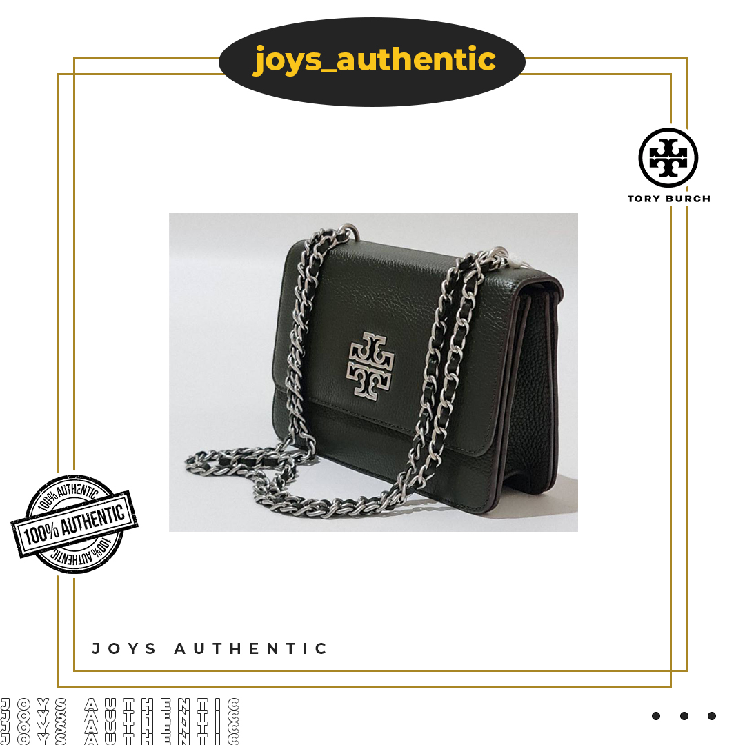 Tas Wanita Tory Burch TB Britten Small Adjustable Shoulder Poblano Women Bag Authentic Original