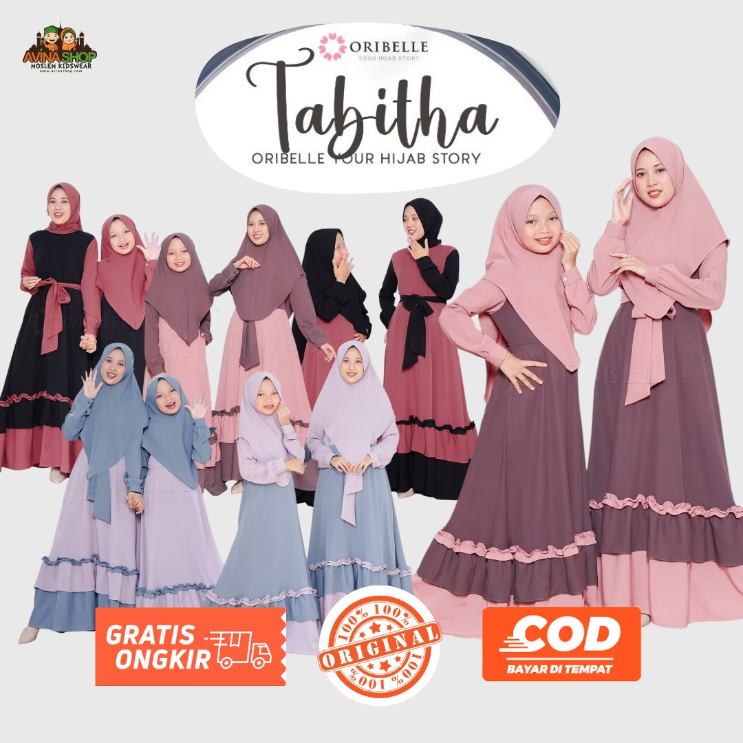 Gamis Couple Anak / Remaja / Ibu By Oribelle Kids / Gamis Muslim Anak dan Remaja Perempuan / Gamis +
