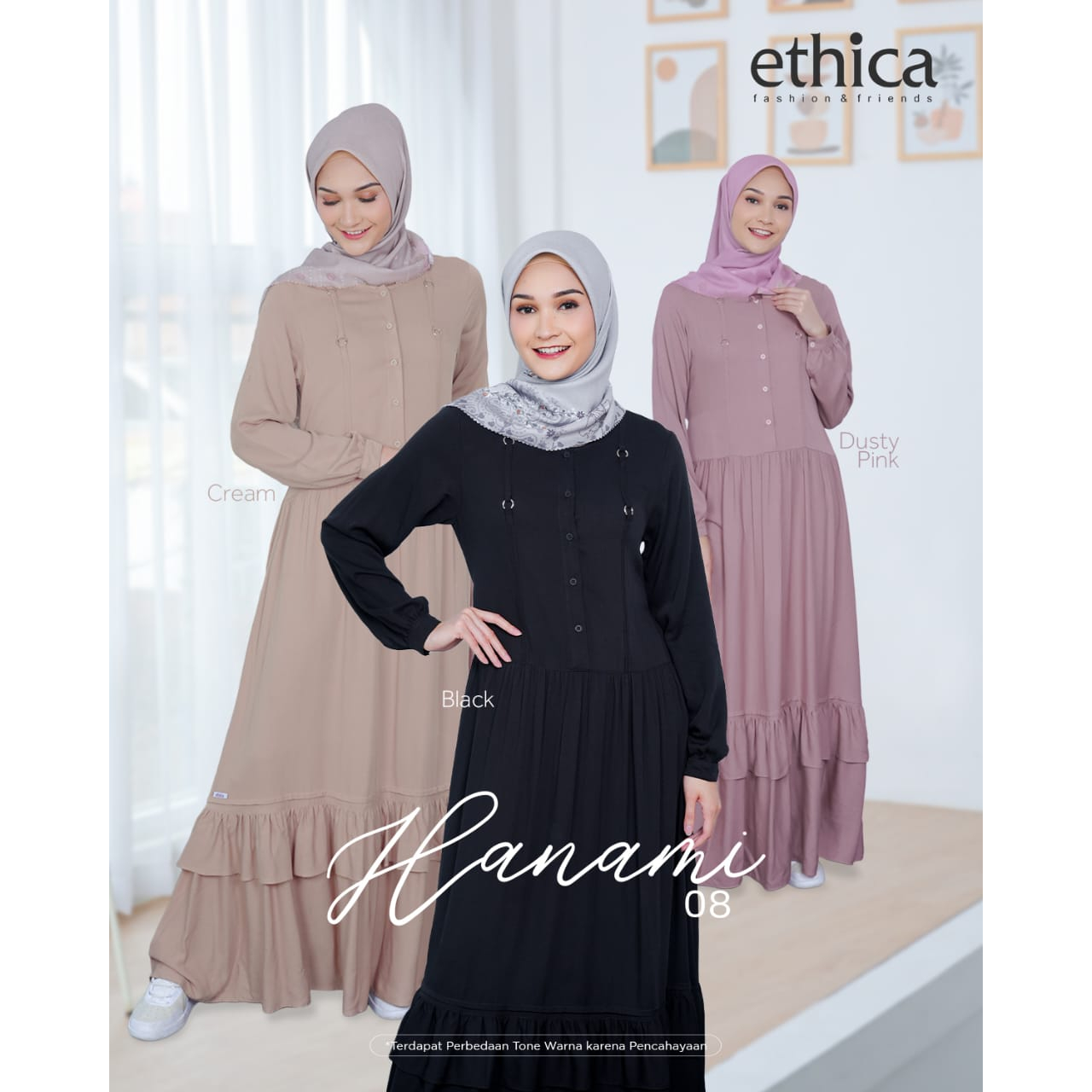 Ethica Gamis Baju Muslim Dress Wanita Hanami 08