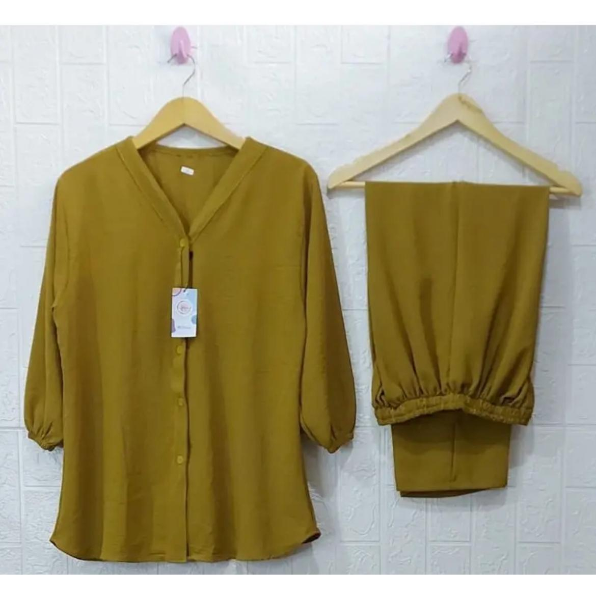 1KG MUAT 2SET | ALEXA ONE SET CRINKLE AIRFLOW SETELAN WANITA HITS