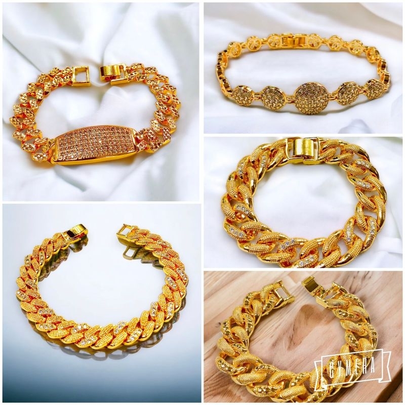 gelang tangan permata lapis emas