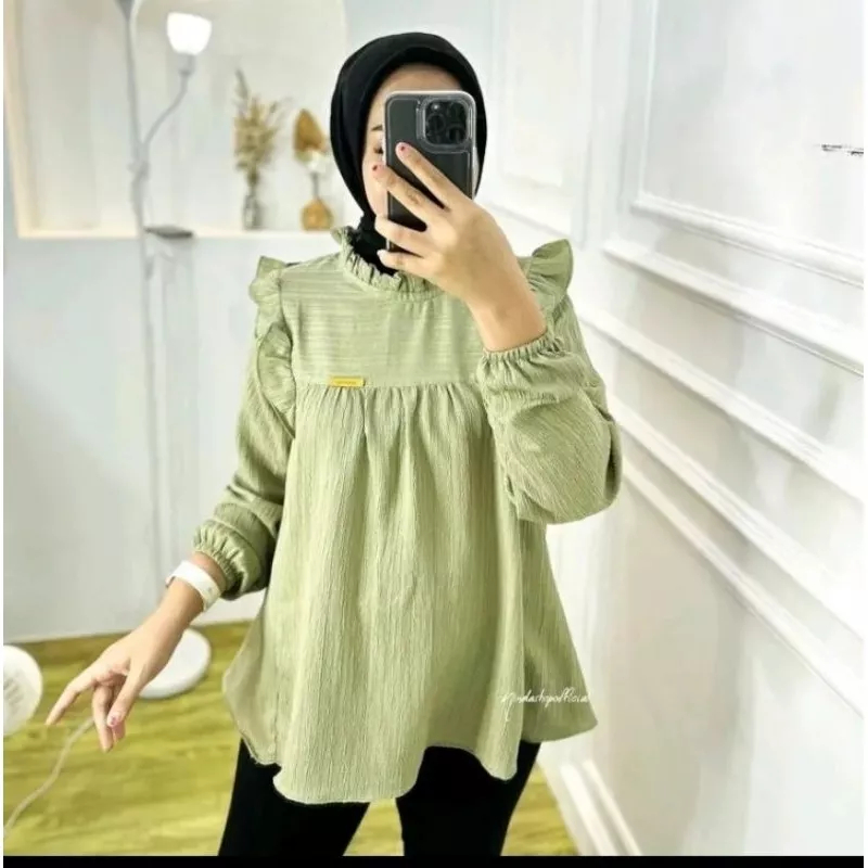 Maudy Blouse Ladycrush-Blouse Basic wanita-Atasan Wanita-Korean style