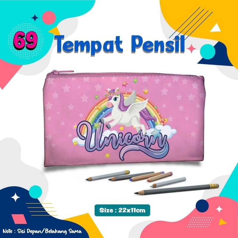 

Tempat Pensil Motif Unicorn 69 /Pouch Alat Tulis Custom Nama Foto Souvenir Kado Hadiah Wadah Kostak Kotak Dompet