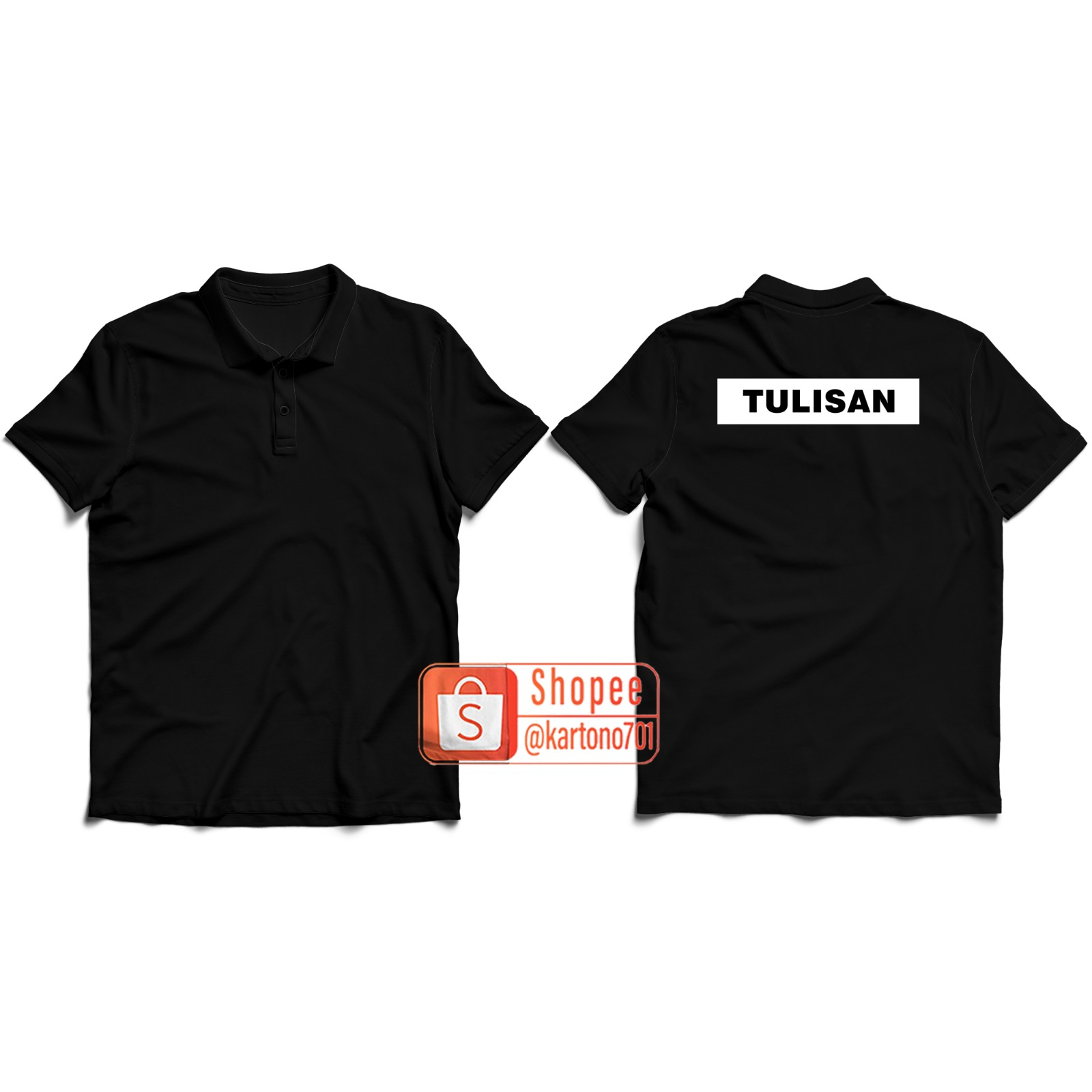 CUSTOM SABLON DTF TULISAN / POLO KERAH