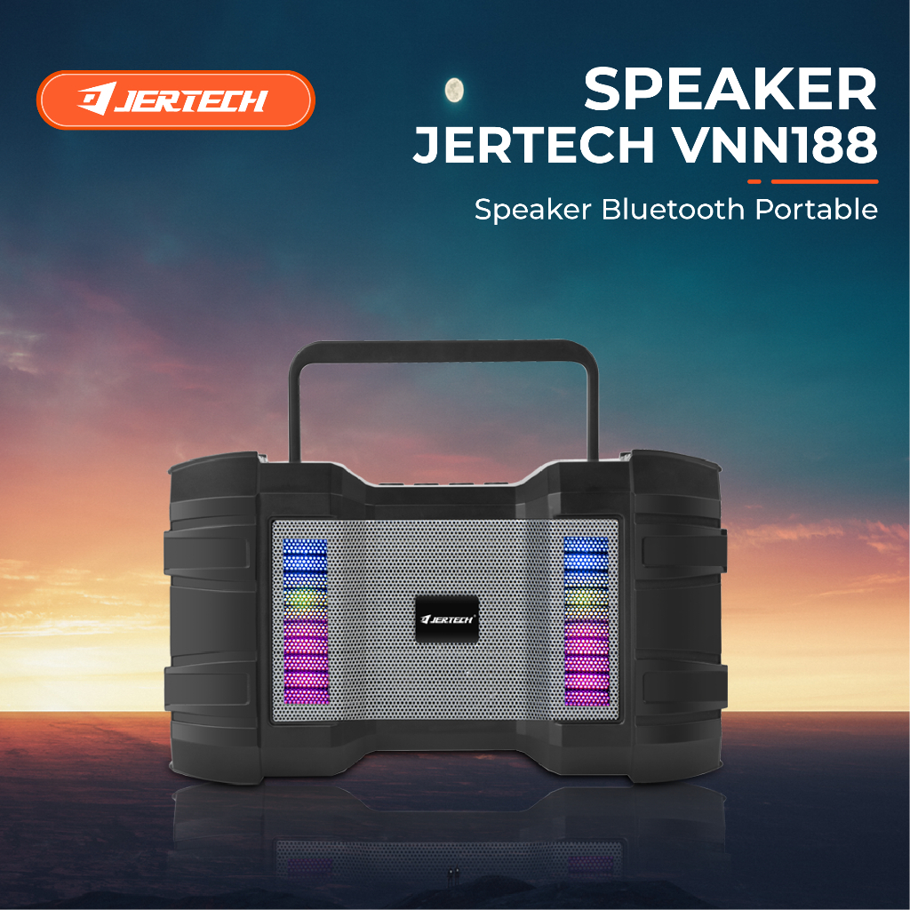 VNN188 Speaker Bluetooth 5.1 Jertech RGB Light Bass Sound Portable - ACS