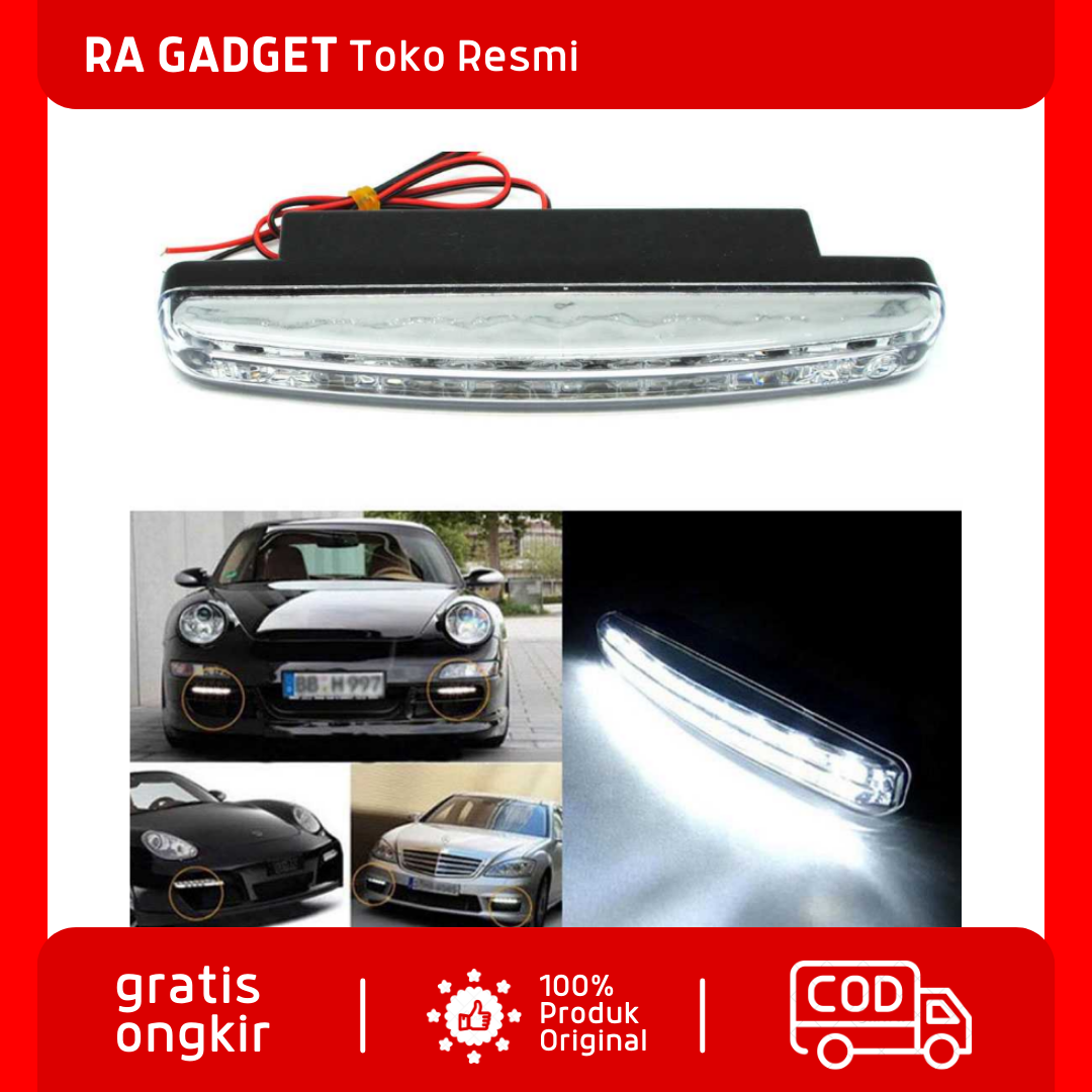 Lampu Kabut Mobil Foglamp DRL LED Cool White 12V 8W Waterproof / Lampu Foglamp Mobil Variasi Univers
