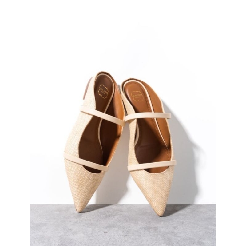 sepatu malone souliers maureen flat raffia