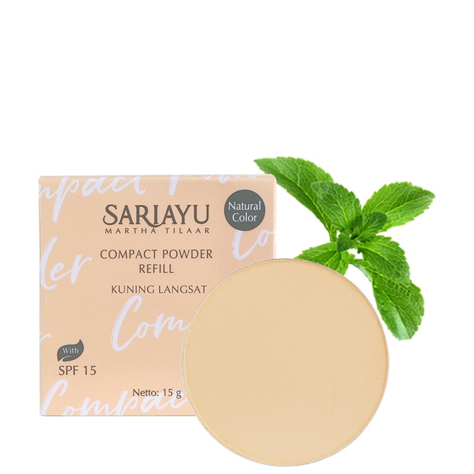 ★ BB ★ Sariayu Compact Powder SPF15 - FULL - REFFIL | Kuning Pengantin - Kuning Langsat 15gr  | Sari Ayu