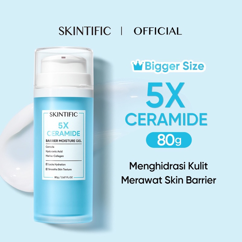 Skintific 5x Ceramide Barrier Repair Moisture Gel 80g Moisturizer Pelembab 80gr Original BPOM COD