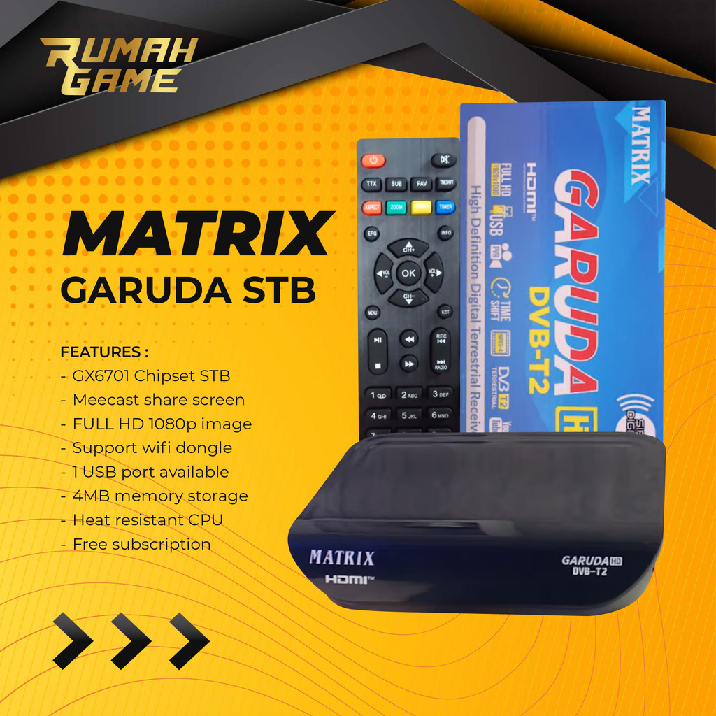 Set Top Box MATRIX Garuda DVB-T2 Digital TV KOMINFO Resmi