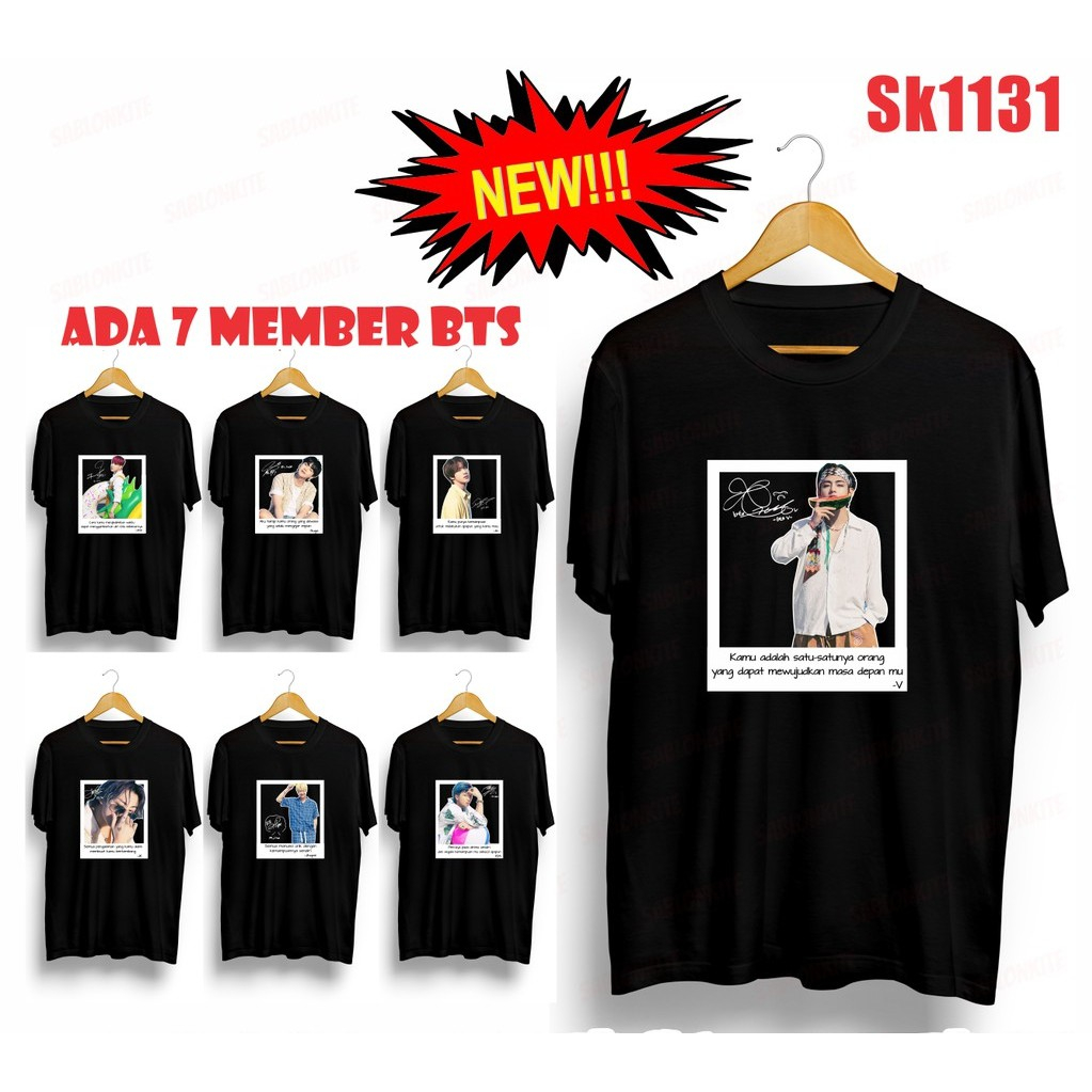 (SK1131) BAJU KAOS BTS PERMISSION PTD QUOTES JUNGKOOK JIMIN SEOKJIN JHOPE RM SUGA V