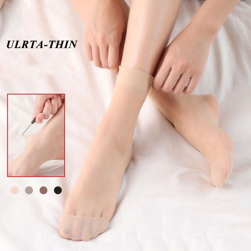 AF-013 Stocking Pendek Wanita Kaos Kaki Stocking Transparan Tipis Kuat