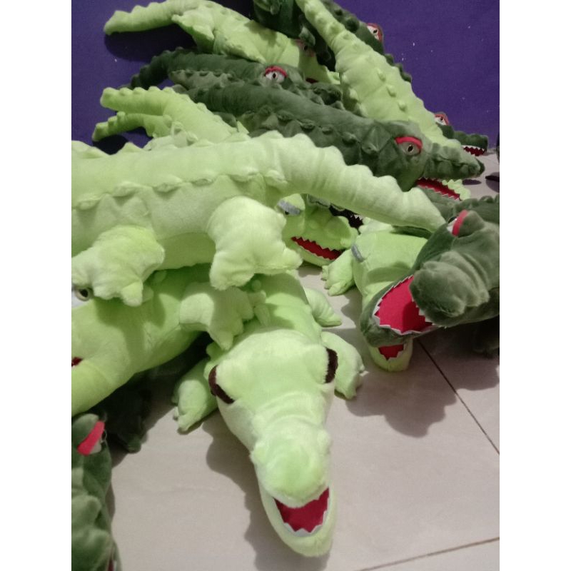 Boneka buaya/boneka crocodile ukuran 65cm mainan anak murah