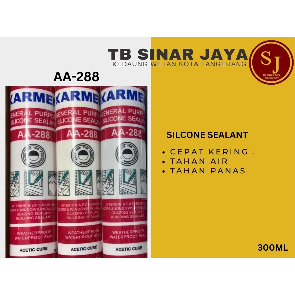 Lem Silicon Sealant Botol AA - 288 300 ML WHITE