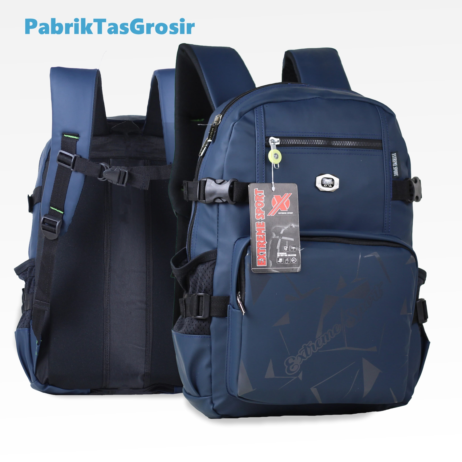 Tas Ransel Extreme Waterproof Backpack SMP SMA Kuliah Premium Bahan Import Terbaru Mat Laptop Bonus Raincover  Water Resistant Tahan Air Outdoor Warna Hitam Tas Laptop In Kuat Beban Berat