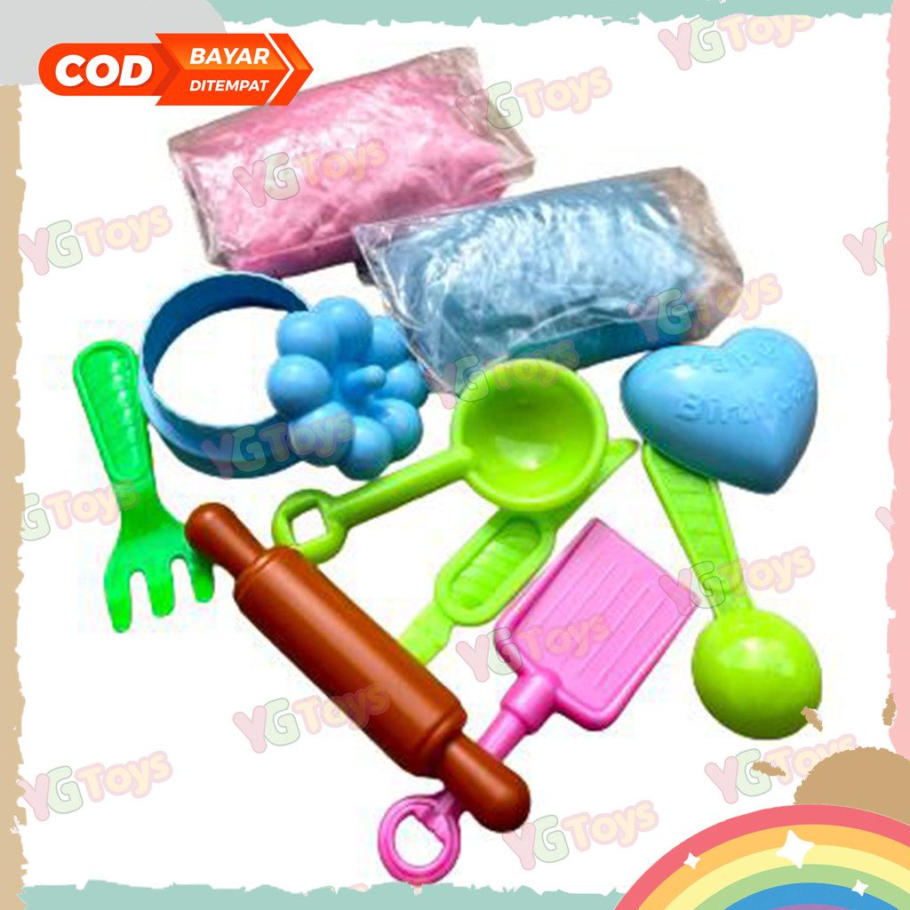 YGtoys Mainan Pasir Ajaib Anak 1 Set Magic Sand Set dan Cetakan Pantai Istana