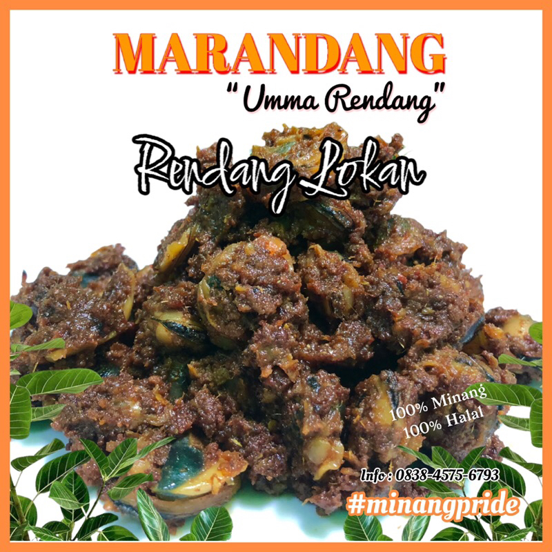 

Rendang Lokan 250gr MARANDANG “Rendang Umma” Rendang Minang asli 100% HALAL