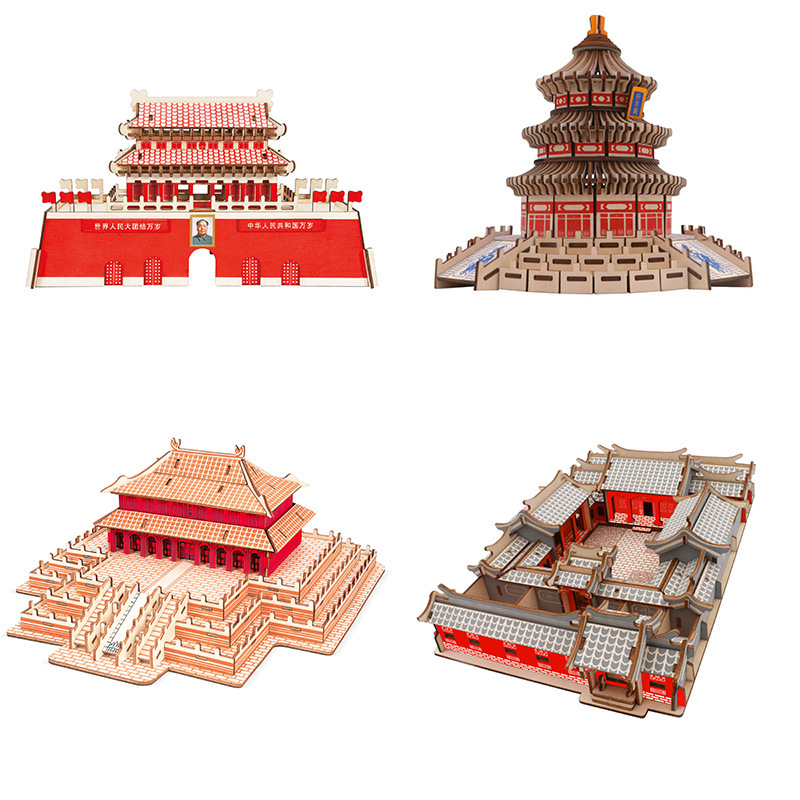 Puzzle 3D DIY THE HALL OF SUPREME HARMONY  bahan Kayu mainan edukasi anak