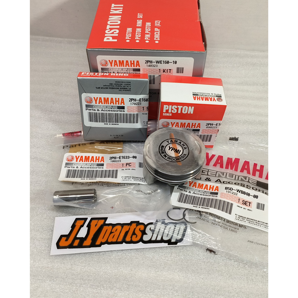 PISTON SEHER KIT MIO M3 S Z SOUL GT FINO XRIDE GEAR 125 FREEGO FREE GO ORIGINAL YGP 2PH-WE160-10