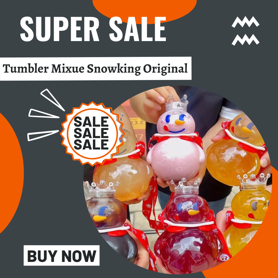 Tumbler Tempat Botol Minum Mixue Tumblr 700ml Dengan Tali Mixue Botol Minum Tumbler Mixue Viral P80 