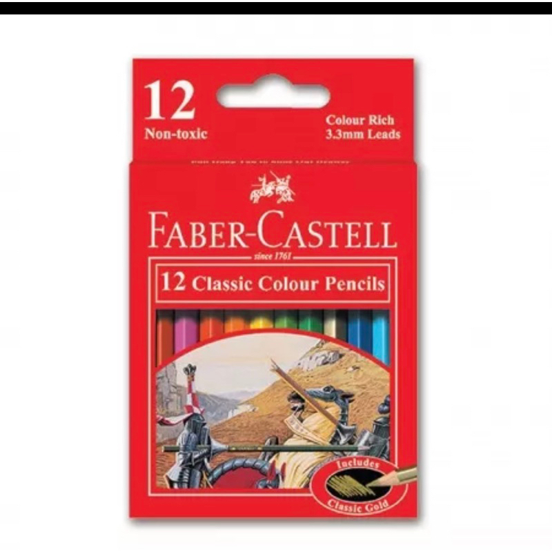 

Faber castell classic colour pencil 12S pensil warna kayu 12 warna pendek